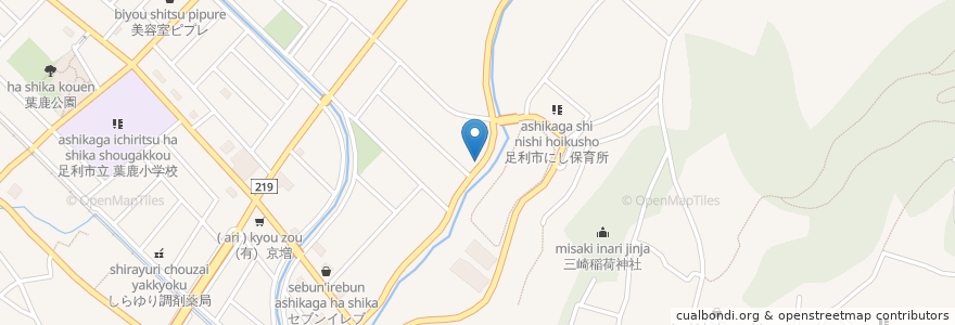 Mapa de ubicacion de てらうち内科小児科医院 en Japan, 栃木県, 足利市.