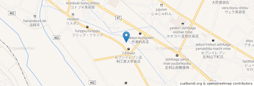 Mapa de ubicacion de （有）加一 en 日本, 栃木県, 足利市.