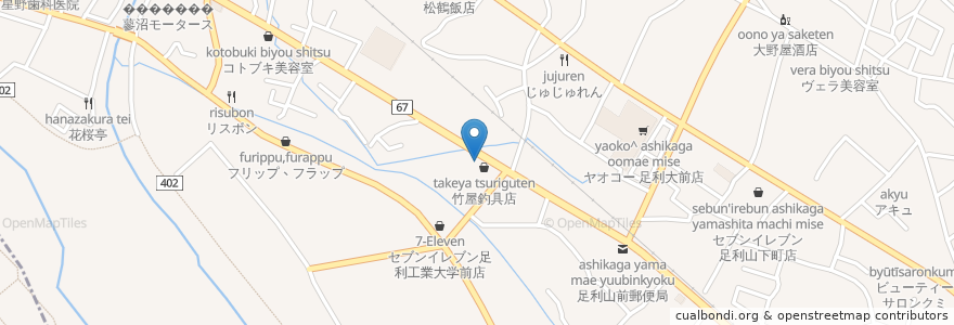 Mapa de ubicacion de 足利ハラールフード en Jepun, 栃木県, 足利市.