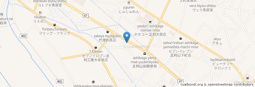 Mapa de ubicacion de 海鮮萬福料理あんどん en اليابان, 栃木県, 足利市.