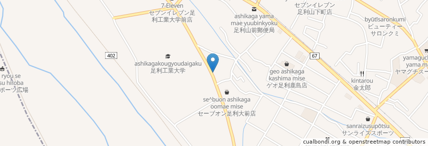 Mapa de ubicacion de 鈴の木 en 日本, 群馬県, 足利市.