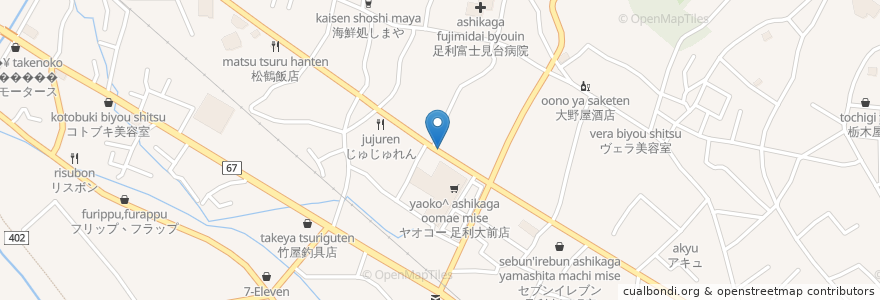 Mapa de ubicacion de 伴兵衛 en Giappone, Prefettura Di Tochigi, 足利市.