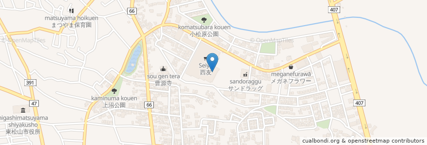 Mapa de ubicacion de モスバーガー en Japan, Präfektur Saitama, 東松山市.