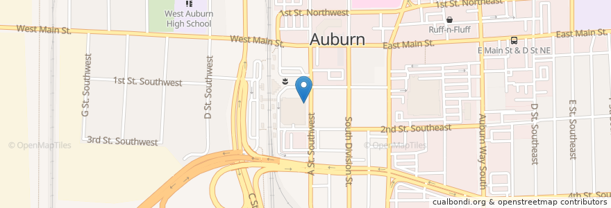 Mapa de ubicacion de Auburn Chiropractic Center en الولايات المتّحدة الأمريكيّة, واشنطن, Auburn, King County.