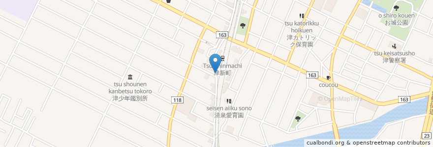 Mapa de ubicacion de レモン en Giappone, Prefettura Di Mie, 津市.