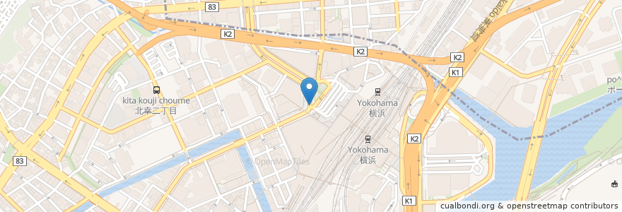 Mapa de ubicacion de ドトールコーヒーショップ en Jepun, 神奈川県, 横浜市, 西区, 神奈川区.