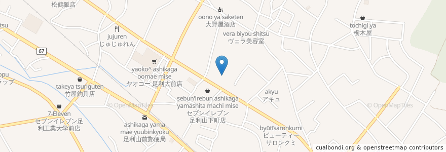 Mapa de ubicacion de お好み焼 きりこ en Giappone, Prefettura Di Tochigi, 足利市.