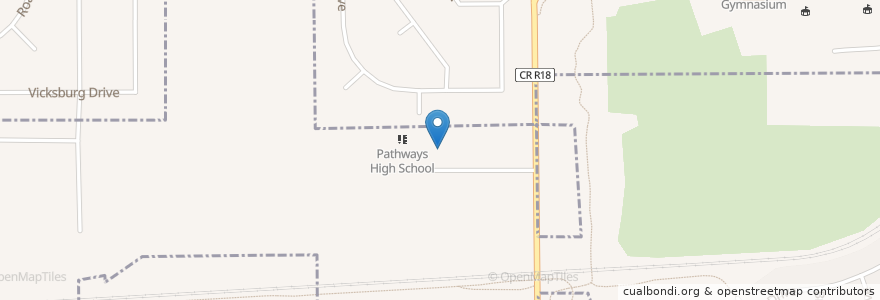 Mapa de ubicacion de Pathways Elementary School en アメリカ合衆国, イリノイ州, Belleville.