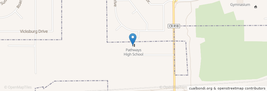 Mapa de ubicacion de Pathways High School en Estados Unidos Da América, Illinois, Belleville.