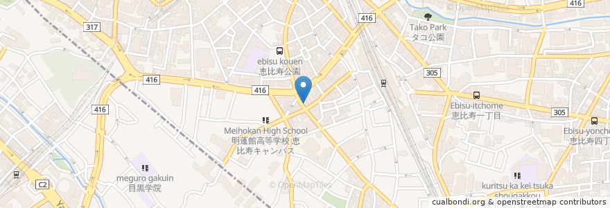 Mapa de ubicacion de 焼肉チャンピオン en Giappone, Tokyo, 目黒区.