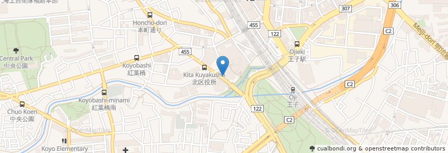 Mapa de ubicacion de インドのライオン en ژاپن, 東京都, 北区.