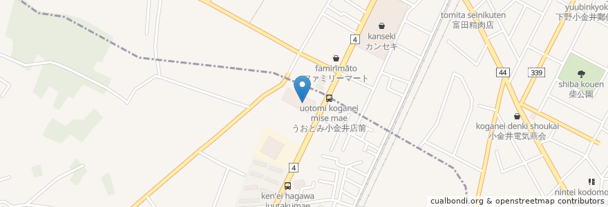 Mapa de ubicacion de ドラッグセイムス en Japon, Préfecture De Tochigi, 下野市.