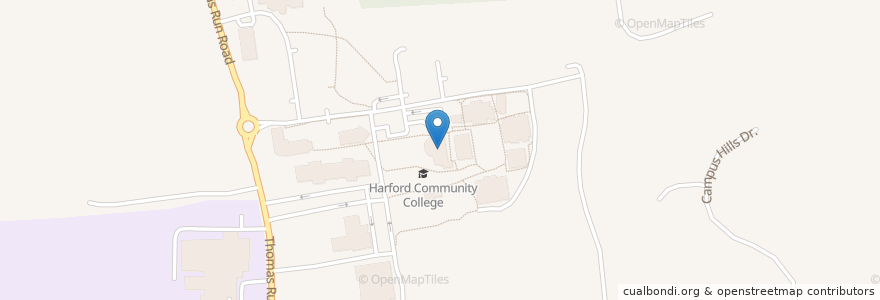 Mapa de ubicacion de Harford Community College Library en Stati Uniti D'America, Maryland, Harford County.
