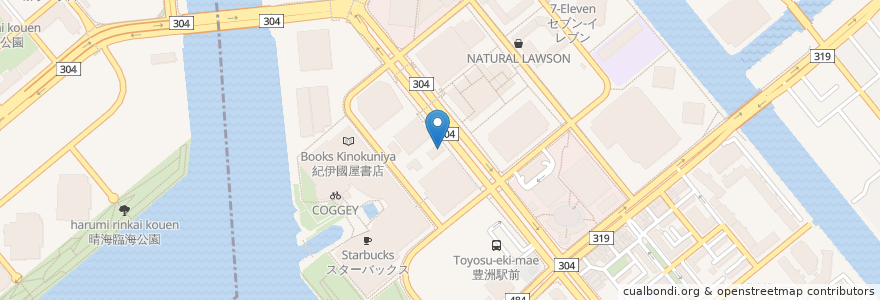 Mapa de ubicacion de CAFE; HAUS en 일본, 도쿄도, 江東区.