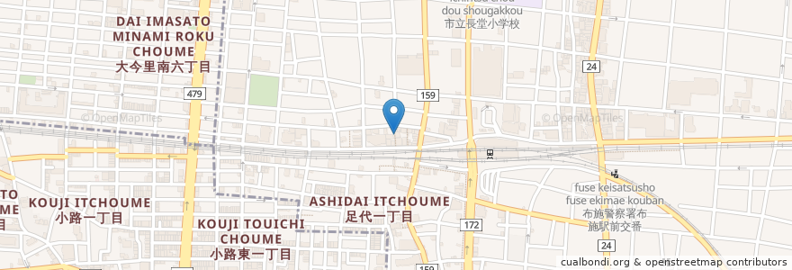 Mapa de ubicacion de 和風スナック 宴 en 日本, 大阪府, 東大阪市.