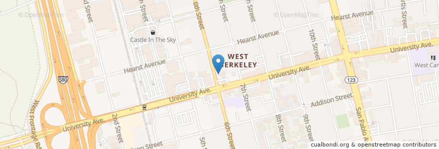 Mapa de ubicacion de Temple Getsemani Berkeley Assembly of God en United States, California, Alameda County, Berkeley.