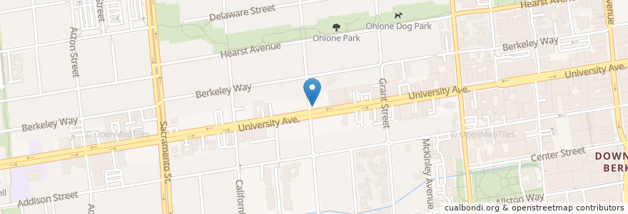 Mapa de ubicacion de MeloMelo Kava Bar en Amerika Syarikat, California, Alameda County, Berkeley.