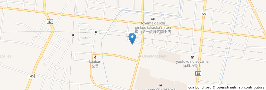Mapa de ubicacion de ネマルカフェ en ژاپن, 富山県, 高岡市.