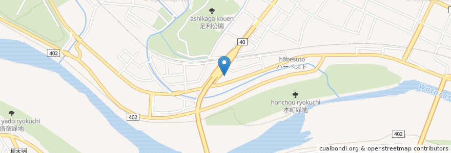Mapa de ubicacion de イトイ石油（株） en Japan, 栃木県, 足利市.
