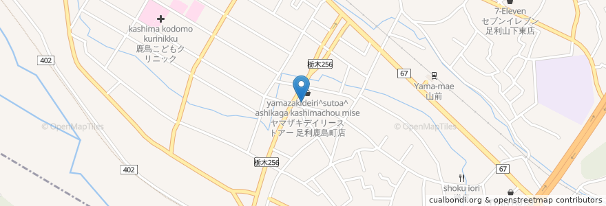 Mapa de ubicacion de 王蘭食堂 en Giappone, Prefettura Di Tochigi, 足利市.