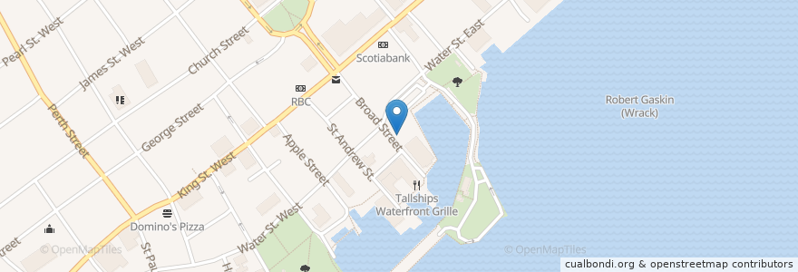 Mapa de ubicacion de Bud's en Brockville, Canadá.