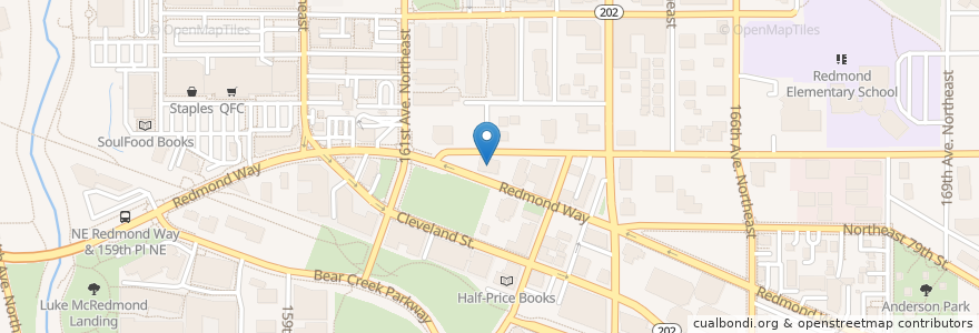 Mapa de ubicacion de Columbia Bank en 미국, 워싱턴, King County, Redmond.