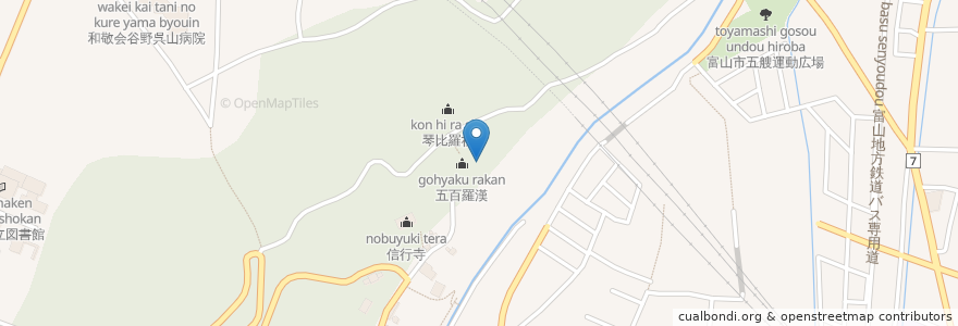 Mapa de ubicacion de 長慶寺 en 日本, 富山県, 富山市.