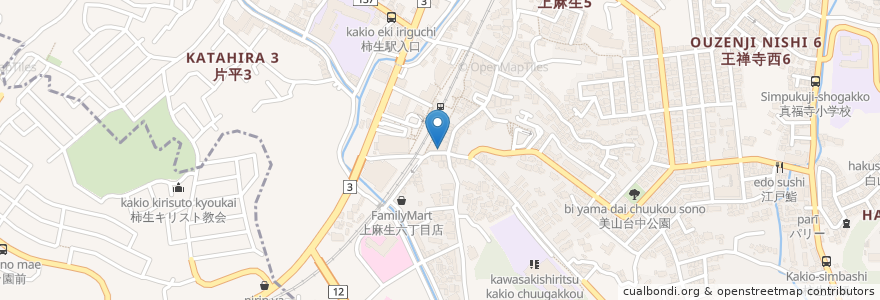 Mapa de ubicacion de 太寿堂薬局 en Japan, Kanagawa Prefecture, Kawasaki, Asao Ward.