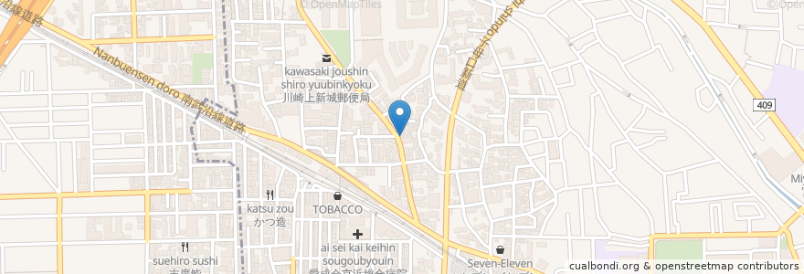 Mapa de ubicacion de （食）越南 en اليابان, كاناغاوا, 川崎市, 中原区.