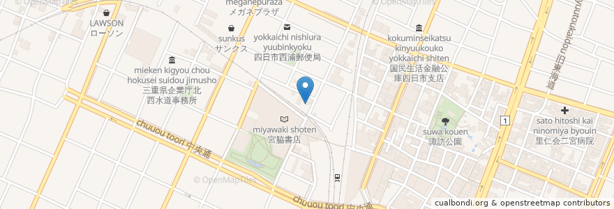 Mapa de ubicacion de つづみ en ژاپن, 三重県, 四日市市.