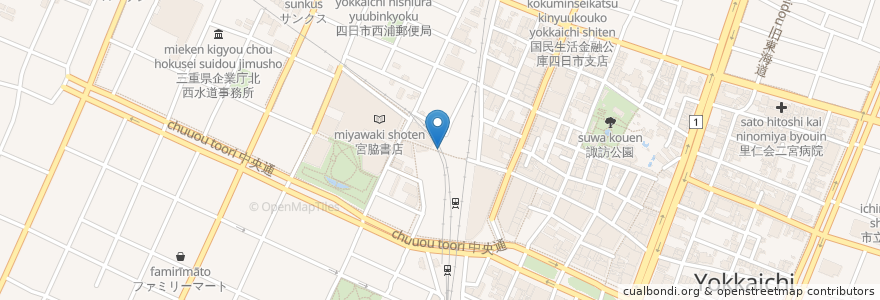 Mapa de ubicacion de マクドナルド en Japão, 三重県, 四日市市.