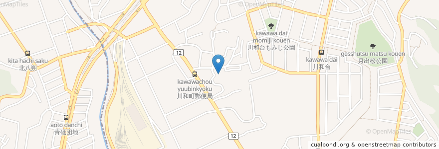 Mapa de ubicacion de 妙蓮寺 en Japan, Präfektur Kanagawa, Yokohama, 都筑区.