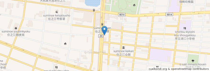 Mapa de ubicacion de 吉野家 en Giappone, Prefettura Di Osaka, 大阪市, 住之江区.