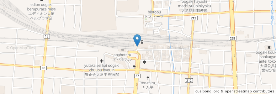 Mapa de ubicacion de Mister Donut en Japan, Gifu Prefecture, Ogaki.