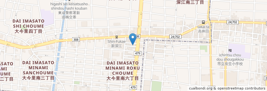Mapa de ubicacion de 旬菜酒房 遊や en ژاپن, 大阪府, 大阪市, 東成区.