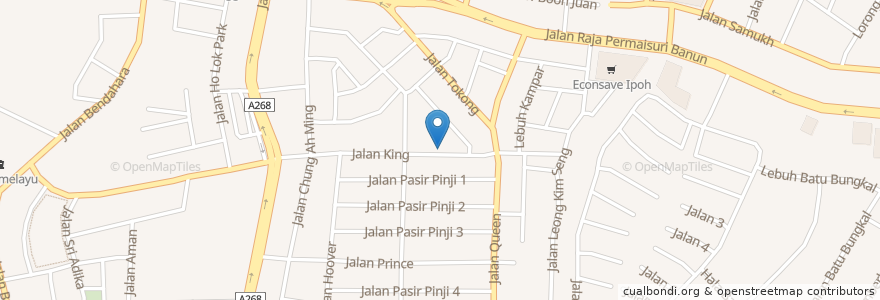Mapa de ubicacion de Restoran Choong Kee Pokok Besar en Malezya, Perak.