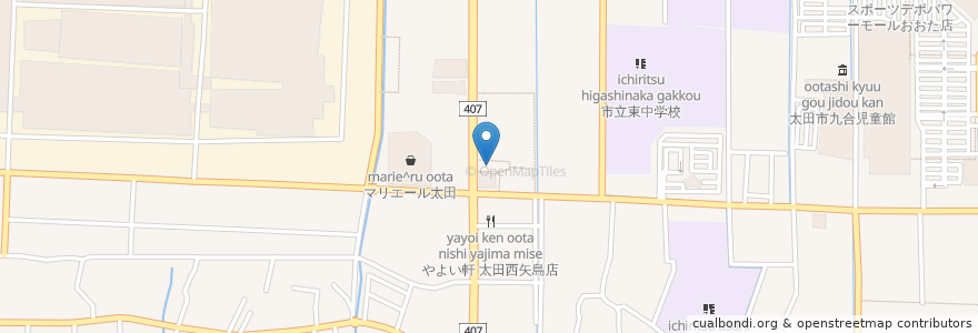 Mapa de ubicacion de 맥도날드 en 일본, 군마현, 太田市.