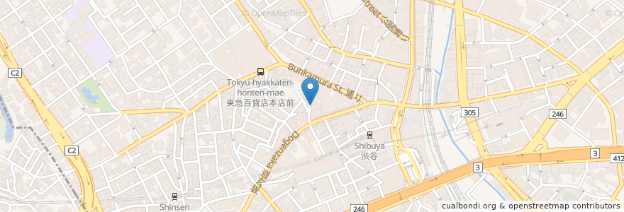 Mapa de ubicacion de 魚べい en 日本, 东京都/東京都, 渋谷区.