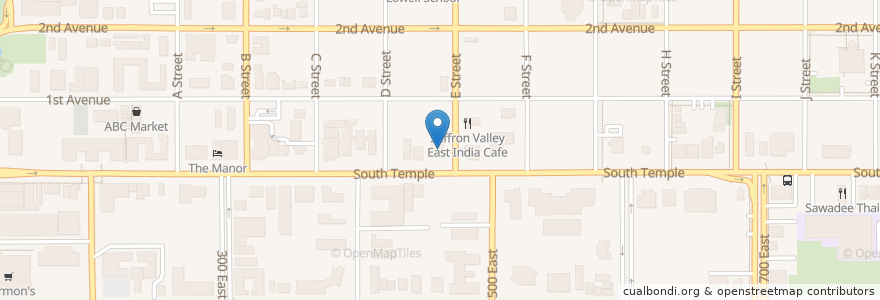 Mapa de ubicacion de Zions Bank en Amerika Syarikat, Utah, Salt Lake County, Salt Lake City.
