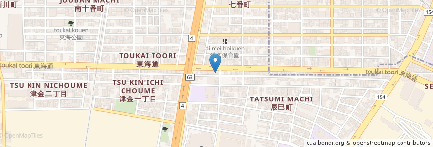 Mapa de ubicacion de 弘禅寺 en Япония, Айти, 名古屋市, 港区.
