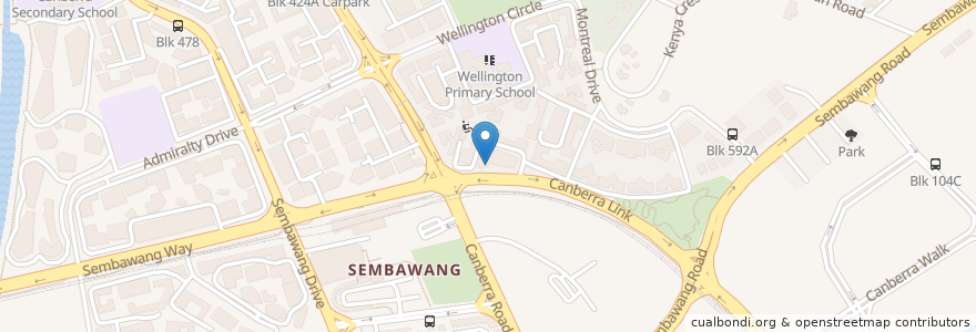 Mapa de ubicacion de Ezan Satay en 싱가포르, Northwest.