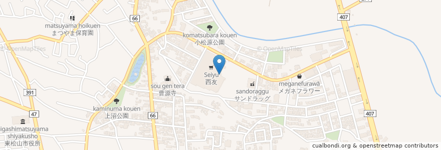 Mapa de ubicacion de あかつき動物病院 en 일본, 사이타마현, 東松山市.