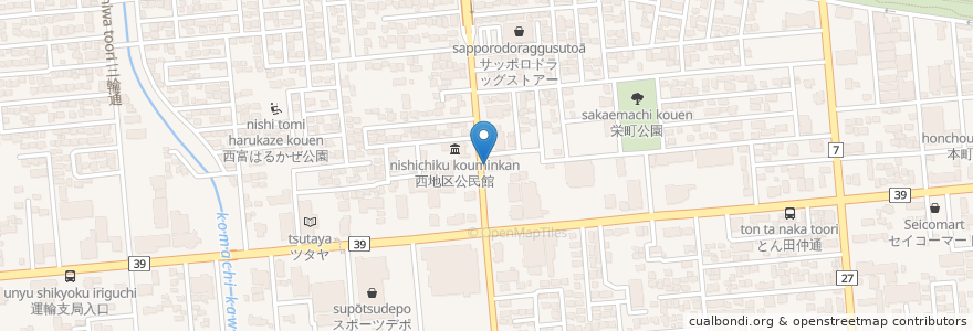 Mapa de ubicacion de 國分皮膚科 en 일본, 홋카이도, オホーツク総合振興局, 北見市.