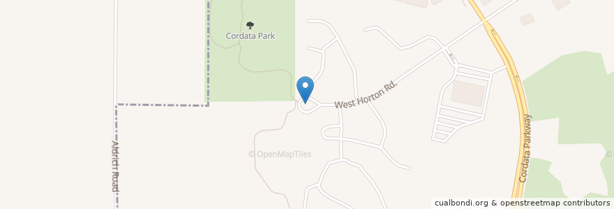 Mapa de ubicacion de Cordata Park Parking en الولايات المتّحدة الأمريكيّة, واشنطن, Whatcom County, Bellingham.