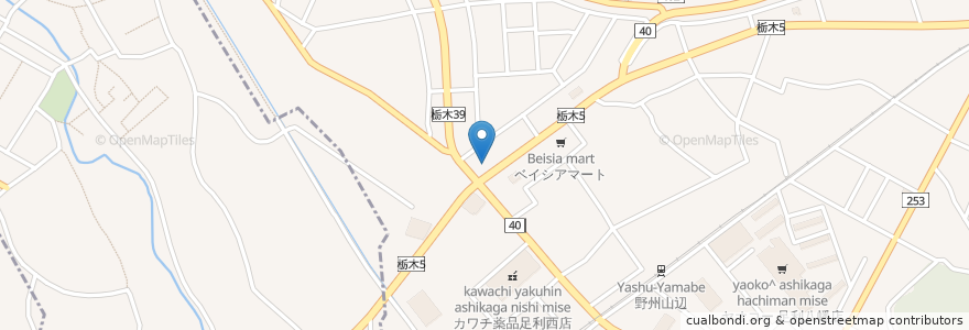 Mapa de ubicacion de 両毛丸善株式会社足利南給油所 en 日本, 栃木県, 足利市.