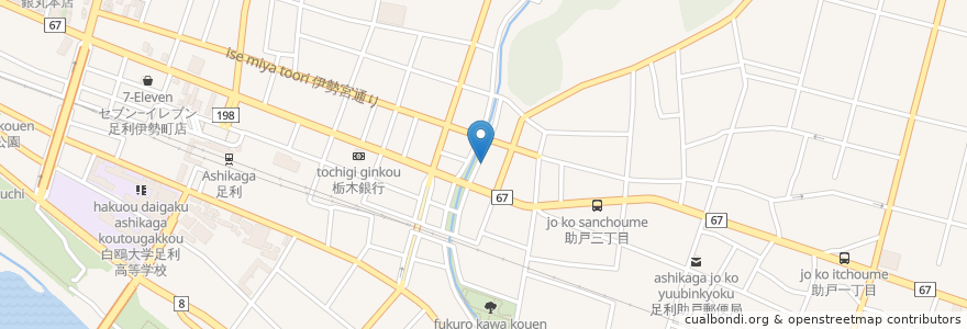 Mapa de ubicacion de たか鮨 en Japan, Tochigi Prefecture, Ashikaga.