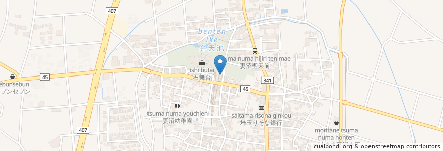 Mapa de ubicacion de 聖天寿し en Japonya, 埼玉県, 熊谷市.