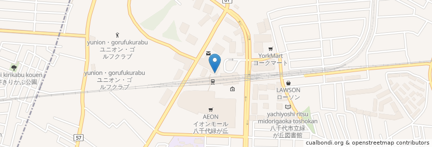 Mapa de ubicacion de モスバーガー en Japón, Prefectura De Chiba, Yachiyo.