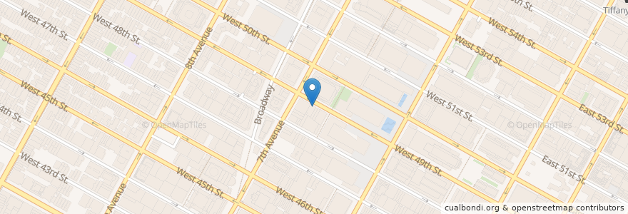 Mapa de ubicacion de Sake Bar Hagi en Соединённые Штаты Америки, Нью-Йорк, Нью-Йорк, Округ Нью-Йорк, Манхэттен, Manhattan Community Board 5.