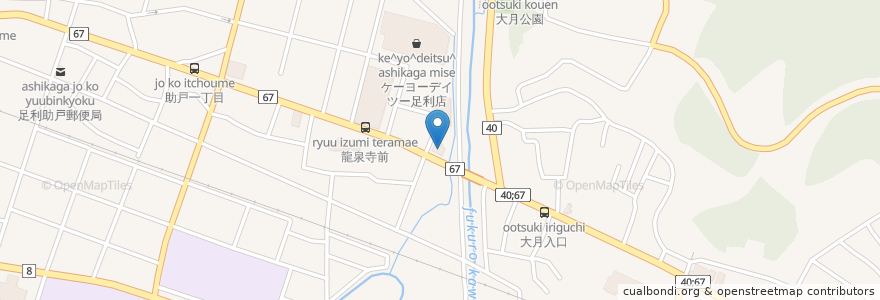 Mapa de ubicacion de ビッグボーイ足利助戸店 en Japão, 栃木県, 足利市.